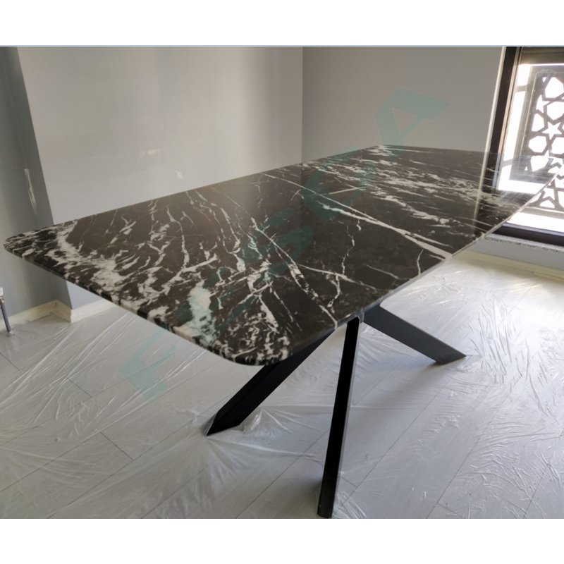 Alanya Burnt Brown Marble Dining Table 61
